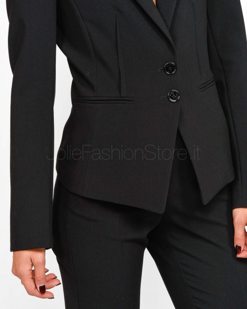 Patrizia Pepe Giacca Slim Fit in Twill Nero  2S1516 A481 K103