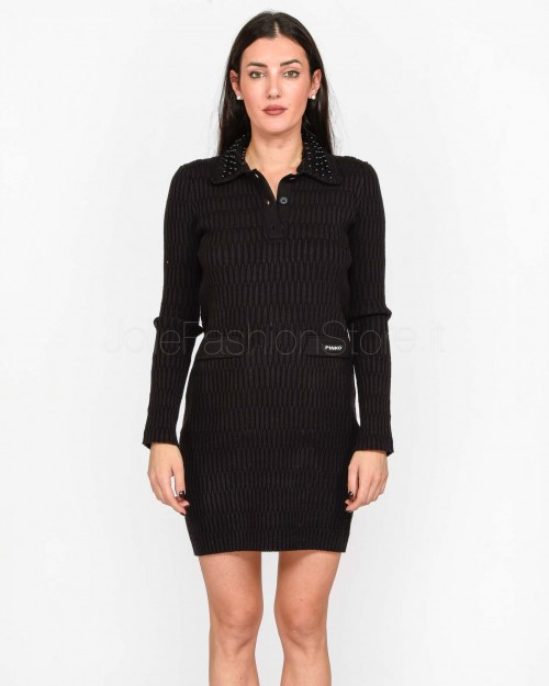 Pinko Abito in Maglia a Coste Nero  104360 A27J Z99