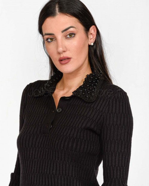 Pinko Abito in Maglia a Coste Nero  104360 A27J Z99