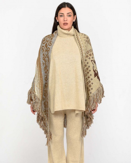 Akep SAND JACQUARD CAPE  ACKD07108 V1