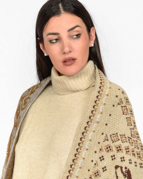 Akep SAND JACQUARD CAPE  ACKD07108 V1