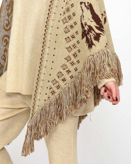 Akep SAND JACQUARD CAPE  ACKD07108 V1