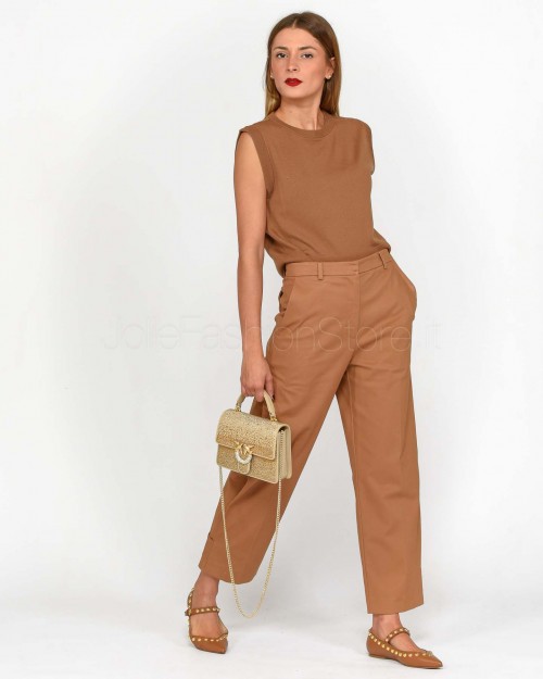 Patrizia Pepe Pantalone in Cotone Billy Brown  1P2124 A403 B202