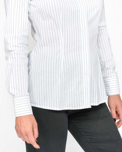 I’Min Luxury Camicia Gessata Bianco con Accessorio  RM26 A103/1