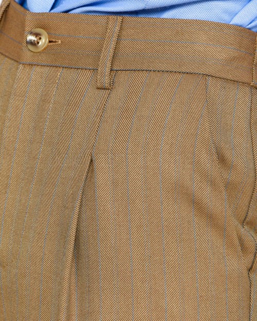 I'Min Luxury Pantalone a Sigaretta Gessatto Camel  RM20 90