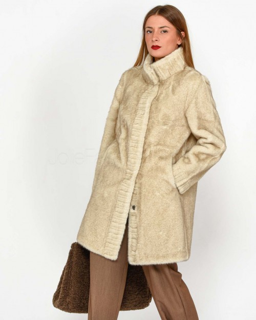 Tavus Milano Cappotto Eco Visone Beige  24321 BEIGE