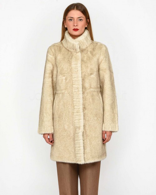 Tavus Milano Cappotto Eco Visone Beige  24321 BEIGE