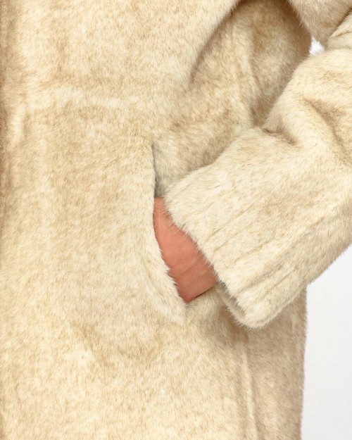 Tavus Milano Cappotto Eco Visone Beige  24321 BEIGE