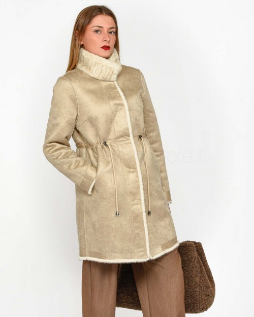 Tavus Milano Cappotto Eco Visone Beige  24321 BEIGE