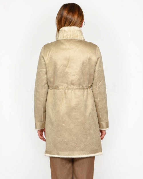 Tavus Milano Cappotto Eco Visone Beige  24321 BEIGE