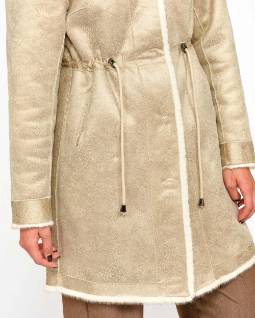 Tavus Milano Cappotto Eco Visone Beige  24321 BEIGE