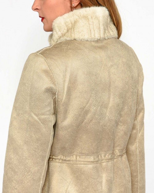 Tavus Milano Cappotto Eco Visone Beige  24321 BEIGE