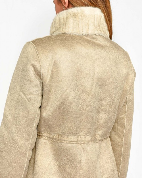 Tavus Milano Cappotto Eco Visone Beige  24321 BEIGE