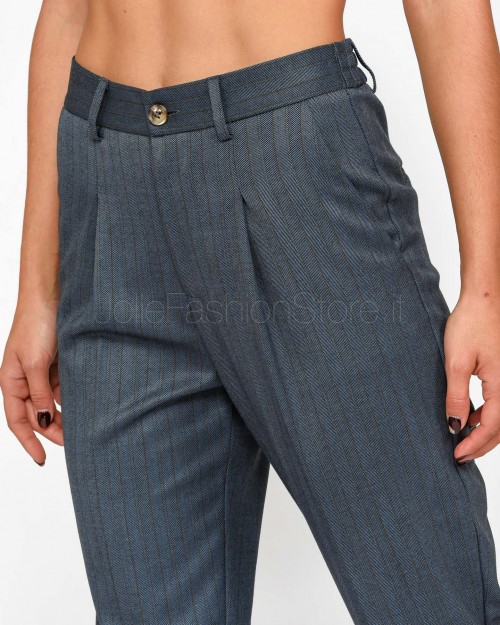 I'Min Luxury Pantalone a Sigaretta Gessatto Denim  RM20 36