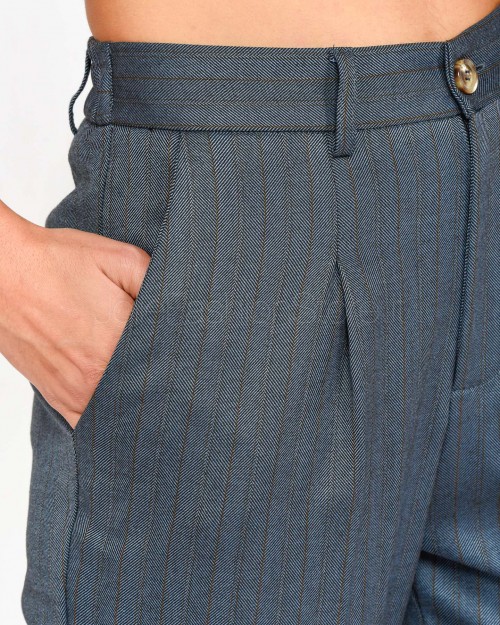 I'Min Luxury Pantalone a Sigaretta Gessatto Denim  RM20 36