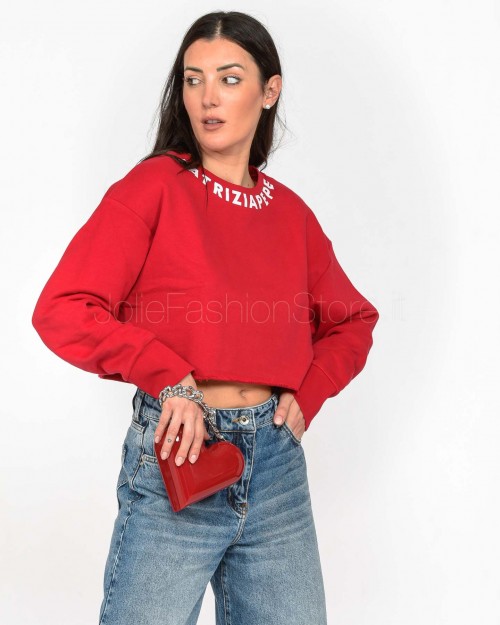 Patrizia Pepe Felpa Cropped Jester Red