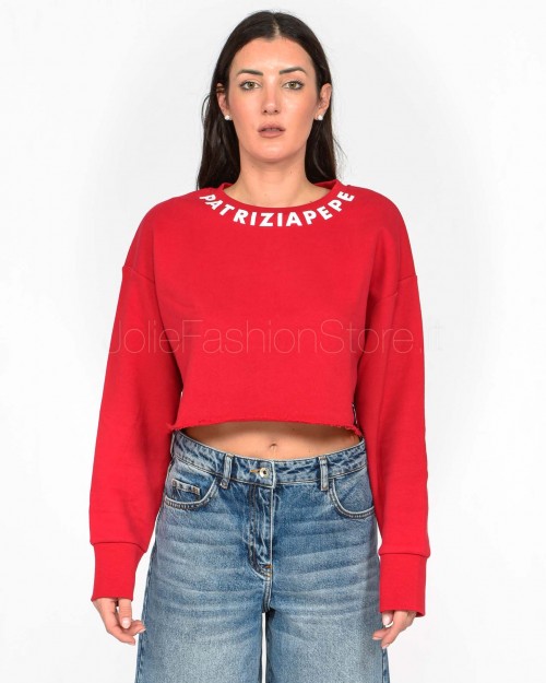 Patrizia Pepe Felpa Cropped Jester Red  1M4015 J079 R861