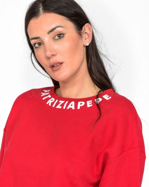 Patrizia Pepe Felpa Cropped Jester Red  1M4015 J079 R861