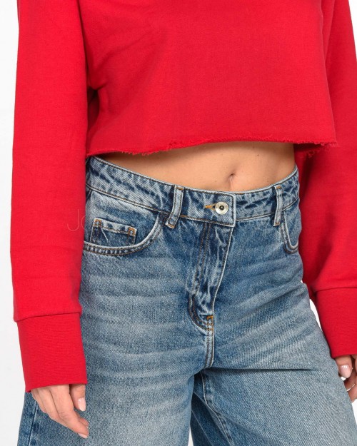 Patrizia Pepe Felpa Cropped Jester Red  1M4015 J079 R861