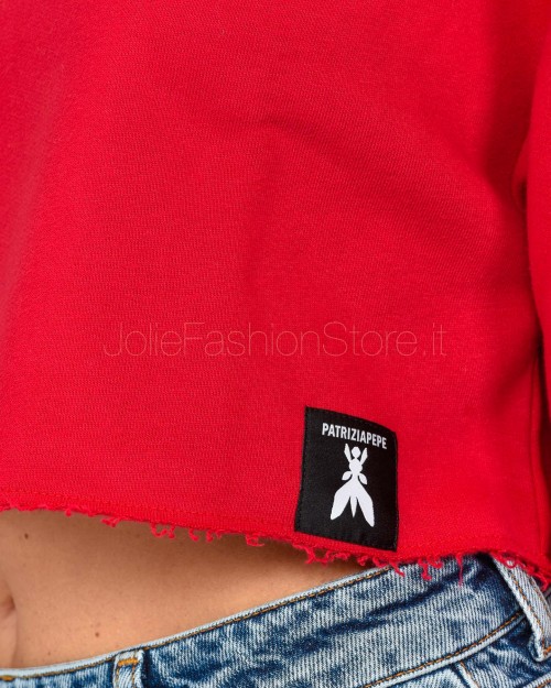 Patrizia Pepe Felpa Cropped Jester Red  1M4015 J079 R861