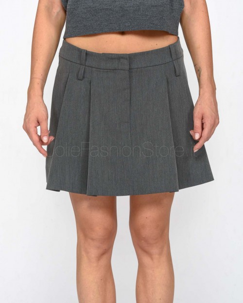 Pinko GIUDICI EXCALIBUR GRAY FLUID SKIRT  104357 A18E I72