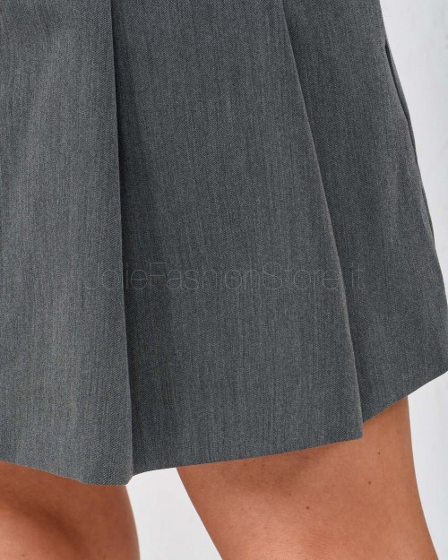 Pinko GIUDICI EXCALIBUR GRAY FLUID SKIRT  104357 A18E I72