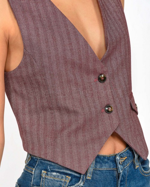 I'Min Luxury Amarone Herringbone Vest  RM16 143