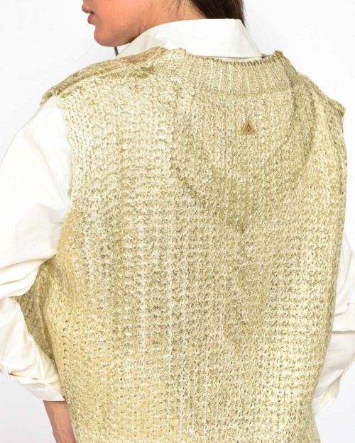 Akep GILET CON PLACCATURA GOLD ORO  GLKD07040 V4