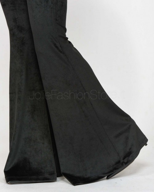 GCDS Pantaloni in Velluto Nero  A2CW2904TE1 99