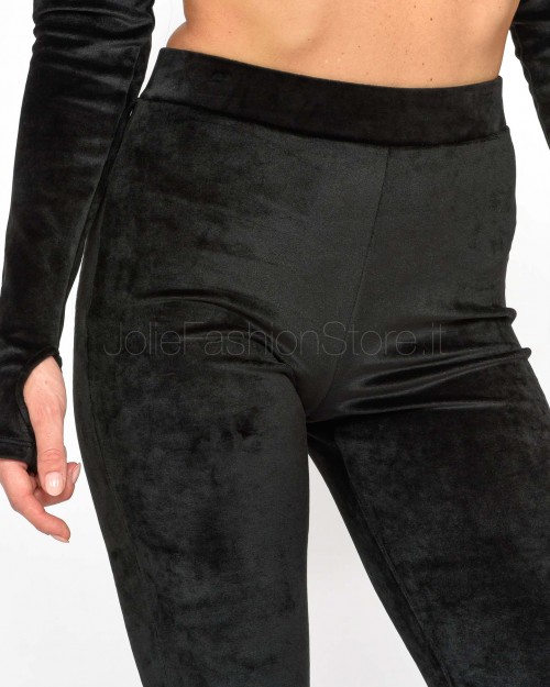 GCDS Pantaloni in Velluto Nero  A2CW2904TE1 99