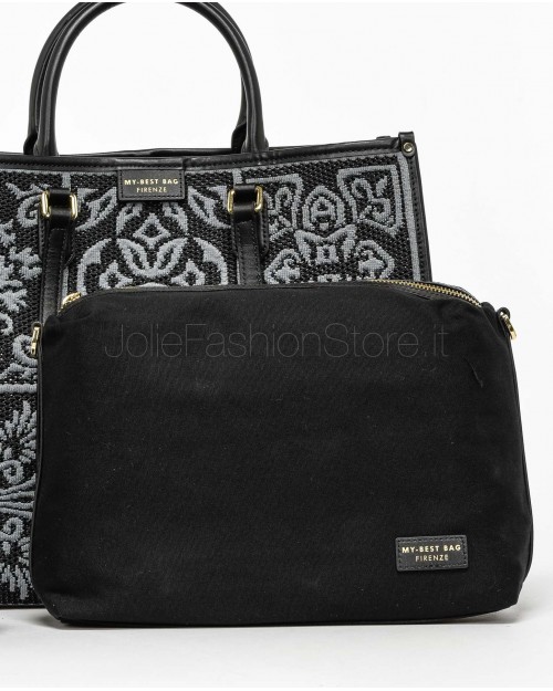 My Best Bag Borsa Atene Shopping Ossidiana Gray  MYB 8102 OSSIDIANA GRAY