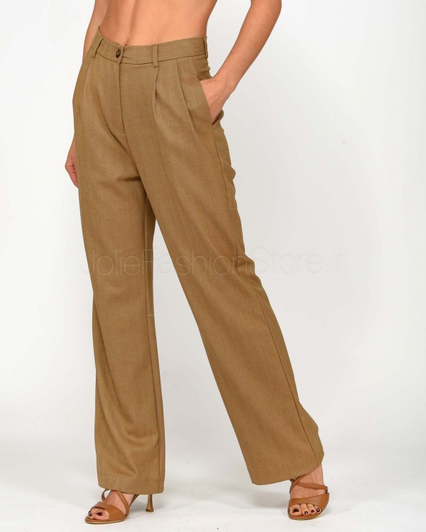 I'Min Luxury Pantalone Palazzo Gessato Camel  RM18 90