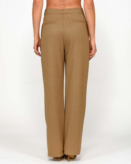 I'Min Luxury Pantalone Palazzo Gessato Camel  RM18 90