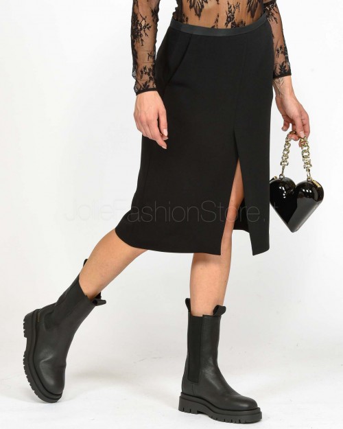 Pinko BAND TECHNICAL CADY SKIRT BLACK LIMOUSINE