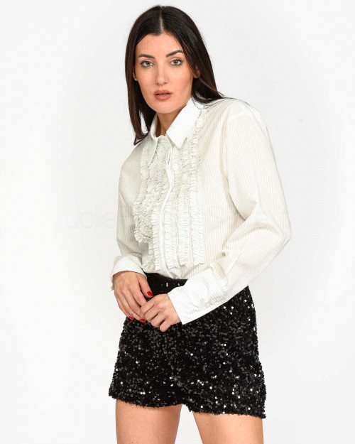 Pinko CAVALCANTI WHITE/BLACK STICK SHIRT