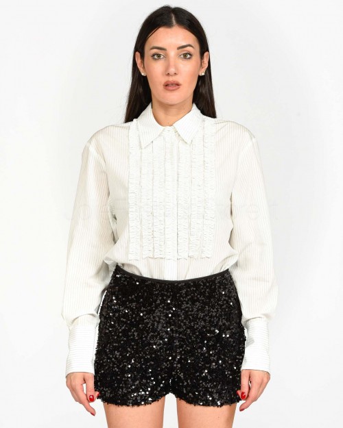 Pinko CAVALCANTI WHITE/BLACK STICK SHIRT  104376 A273 ZZ1