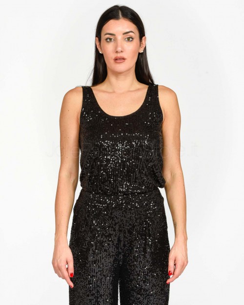 Grace & Mila Top in Paillettes Nero  ODE_22798* NOIR