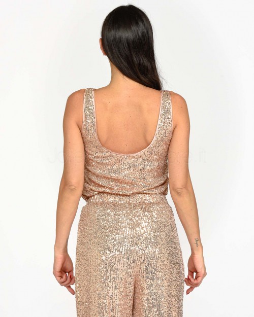 Grace & Mila Top in Paillettes Oro  ODE_22798* OR