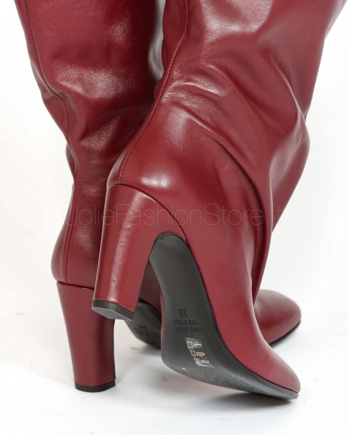 Merlot Heel Boot Strategia  A5909 ZHAIPA SILK MERLOT