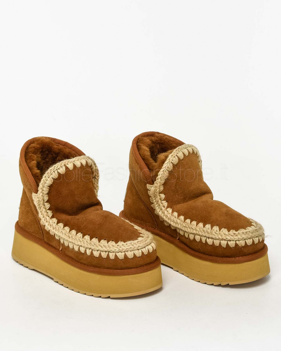 Mou Mini Eskimo Platform Ankle Boot Cognac  MU.FW681000A COG