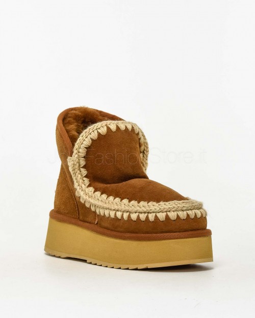 Mou Mini Eskimo Platform Ankle Boot Cognac  MU.FW681000A COG