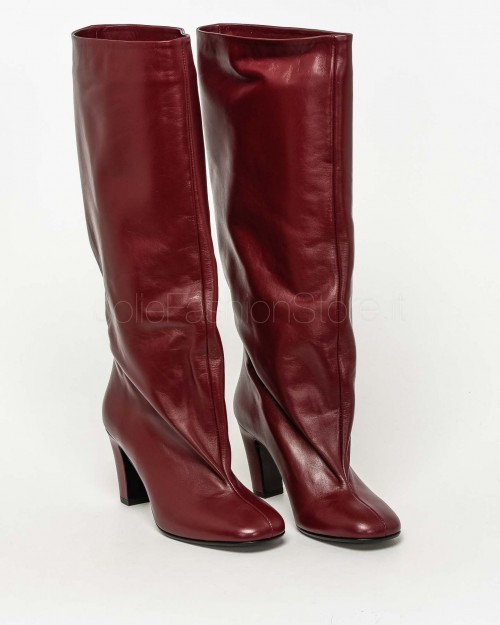 Merlot Heel Boot Strategia  A5909 ZHAIPA SILK MERLOT