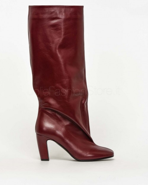 Merlot Heel Boot Strategia  A5909 ZHAIPA SILK MERLOT