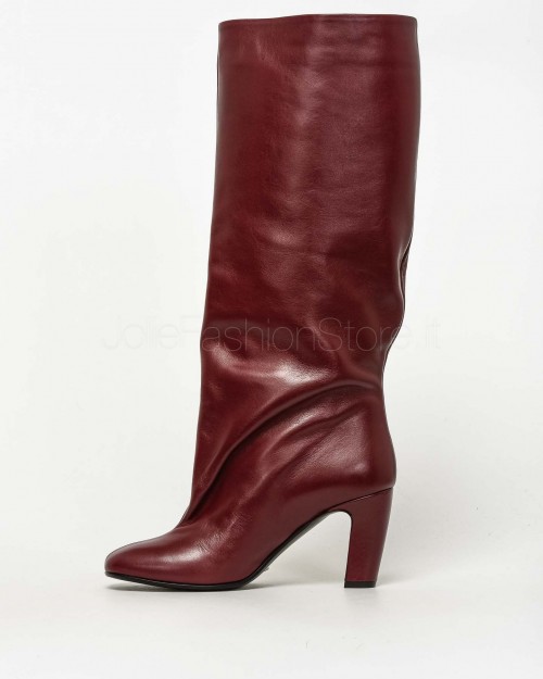 Merlot Heel Boot Strategia  A5909 ZHAIPA SILK MERLOT