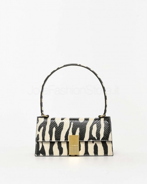 Mouliebre Pochette Calfskin Zebra Print Black and White