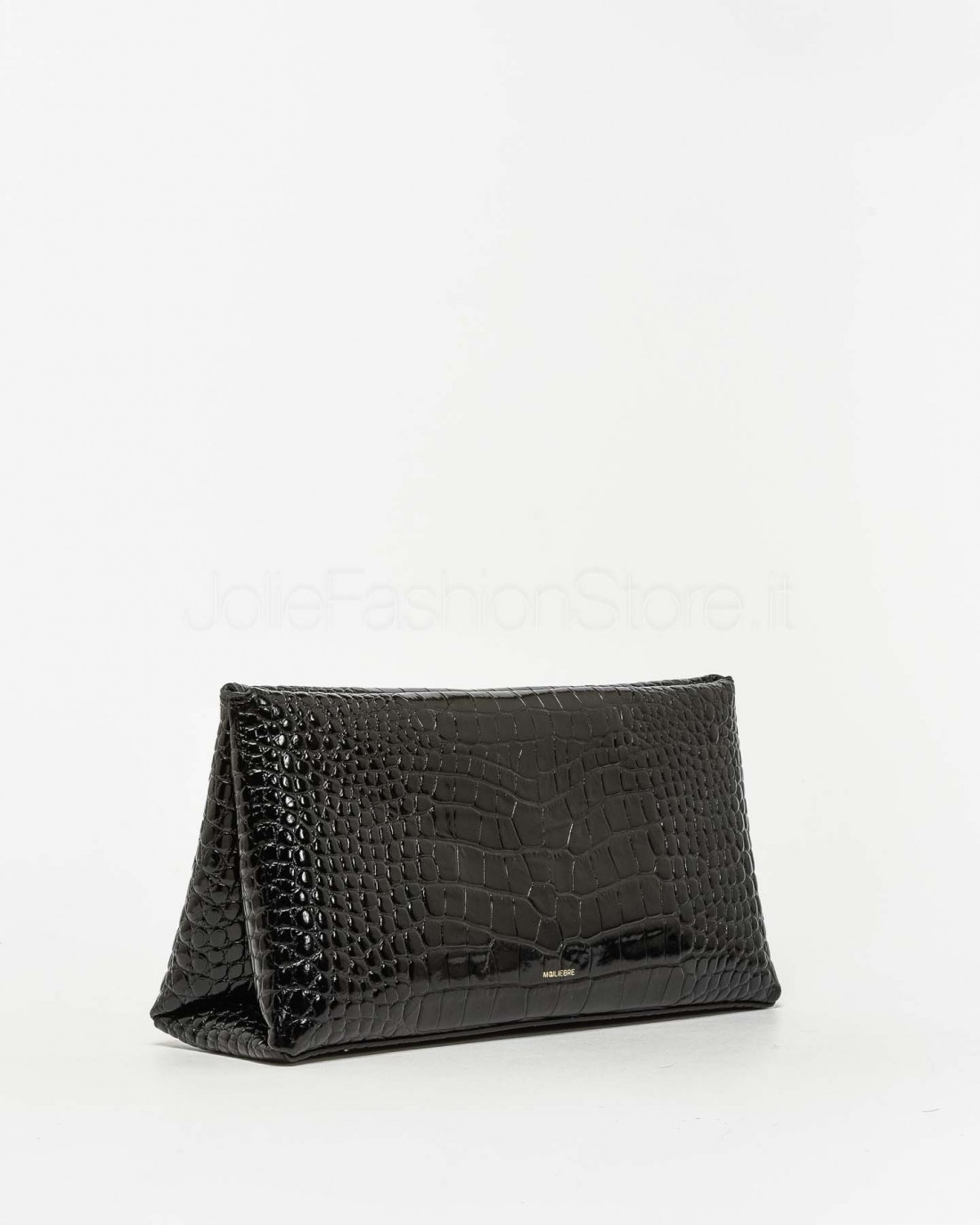 Mouliebre Pochette Vitello Stampa Cocco Nero  CARLOTTA BLACK