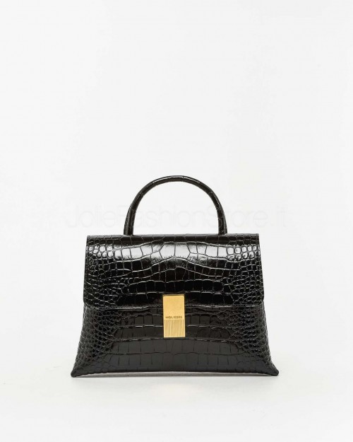 Mouliebre Bag Calfskin Print Crocodile Black