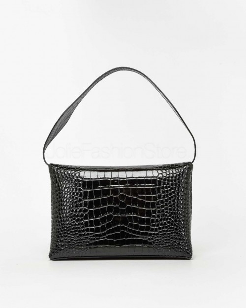 Mouliebre Borsa Vitello Stampa Cocco Nero  OLIVIA BLACK