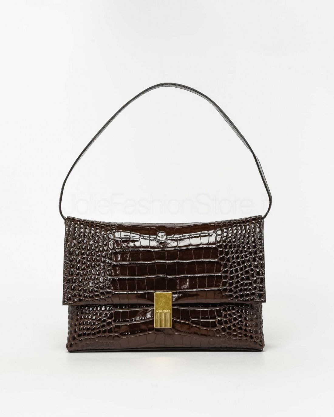 Mouliebre Bag Calfskin Print Crocodile Brown  OLIVIA BROWN