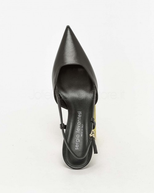 Sergio Levantesi Decollete Slingback Nero  ELSA 5 CALF NERO